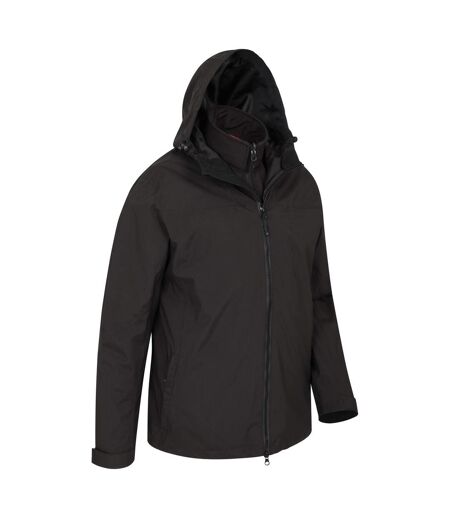 Mountain Warehouse Mens Urban Extreme Recycled 3 in 1 Waterproof Jacket (Black)