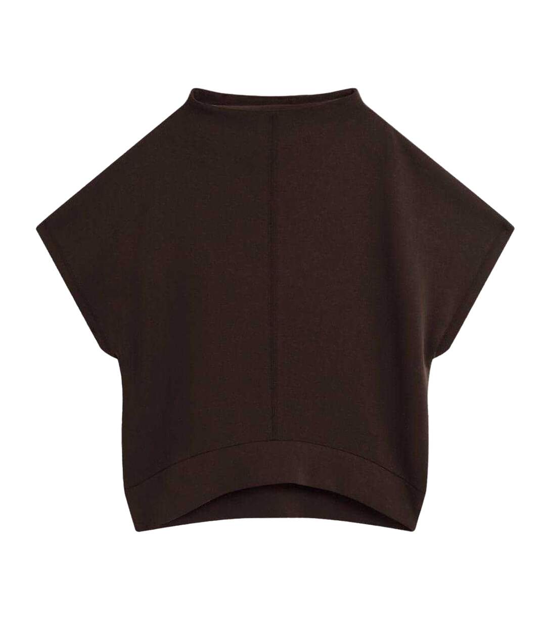 Womens/ladies Plain Boxy Sleeveless T-shirt Dark Brown Ted Baker-2