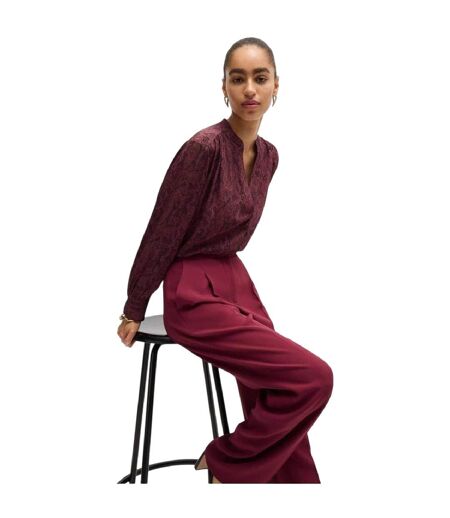 Blouse Manches Longues Motif/style Imprimé Serpent Femme Bordeaux Boss