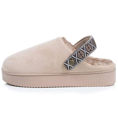 Isotoner Chaussons Mules femme suédine semelle plateforme