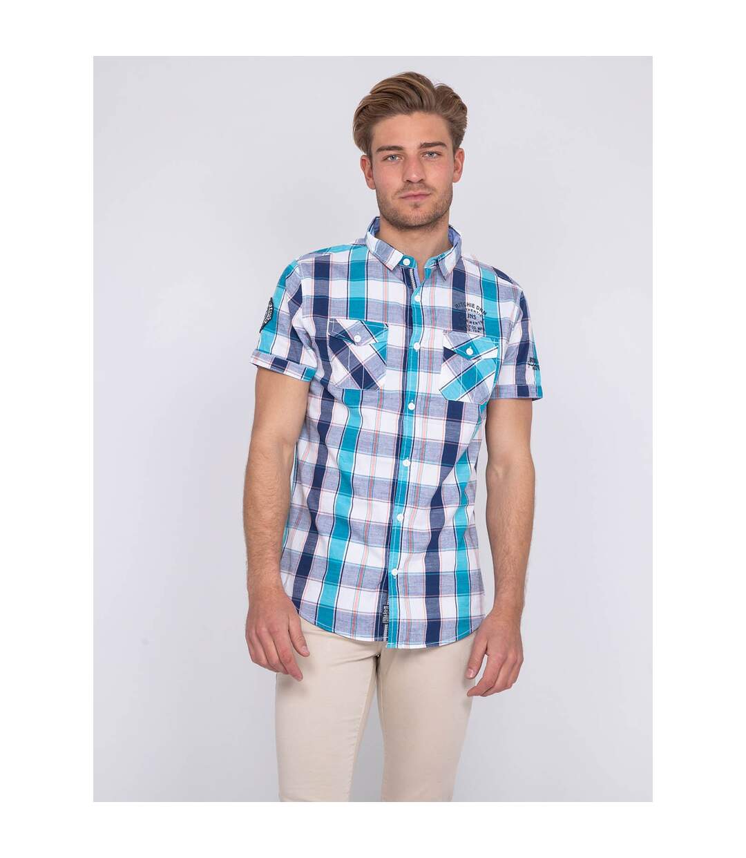 Chemise manches courtes carreaux DOSANGE-1
