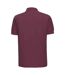 Mens ultimate cotton pique polo shirt burgundy Russell