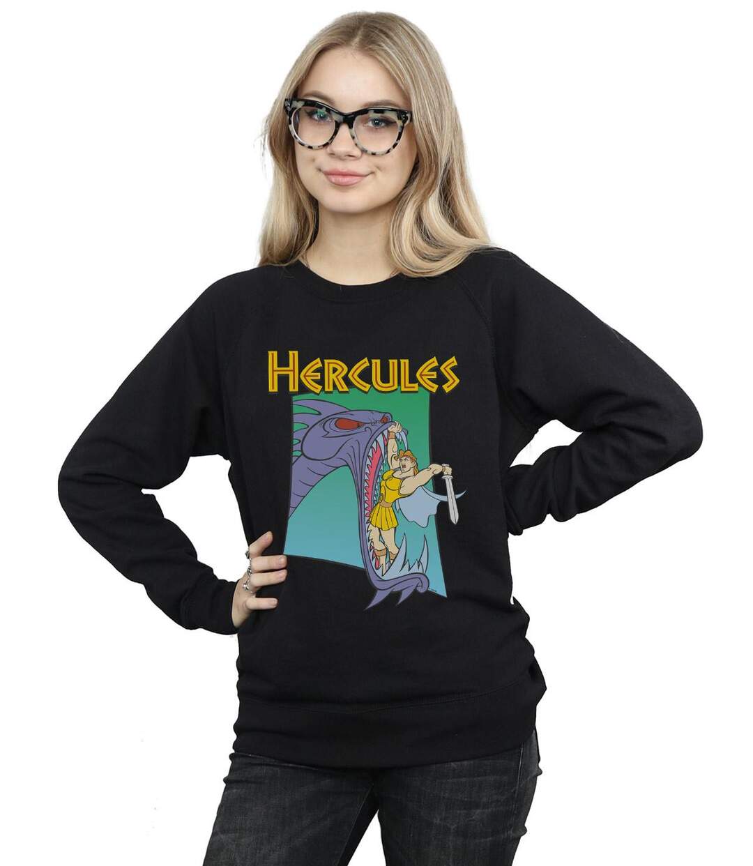 Disney - Sweat HERCULES HYDRA FIGHT - Femme (Noir) - UTBI13422-2