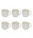 Lot de 6 Mugs en Porcelaine Strata 36cl Blanc-1
