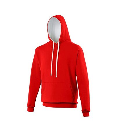 Sweatshirt varsity homme rouge vif/ blanc Awdis