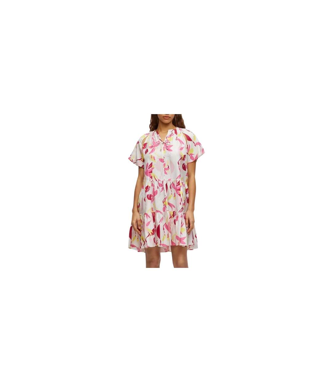 Womens/ladies Darouna Silk Mini Dress Multicoloured Boss-1