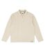 Mens Altius Waffle Long-sleeved Polo Shirt Ecru Prevu-2