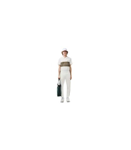 Pantalon De Jogging Motif/style Blocs De Couleurs Homme Crème Lacoste