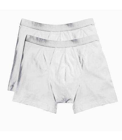 Fruit Of The Loom Mens Classic Boxer Shorts (Pack Of 2) (White) - UTRW3156