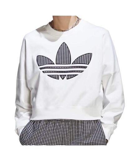 Sweat Blanc Femme Adidas Oversized Sweat - 38