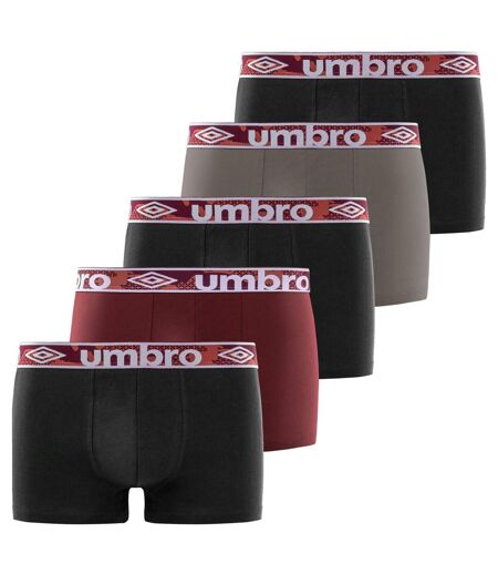 Lot de 5 Boxers coton homme Uni Umbro