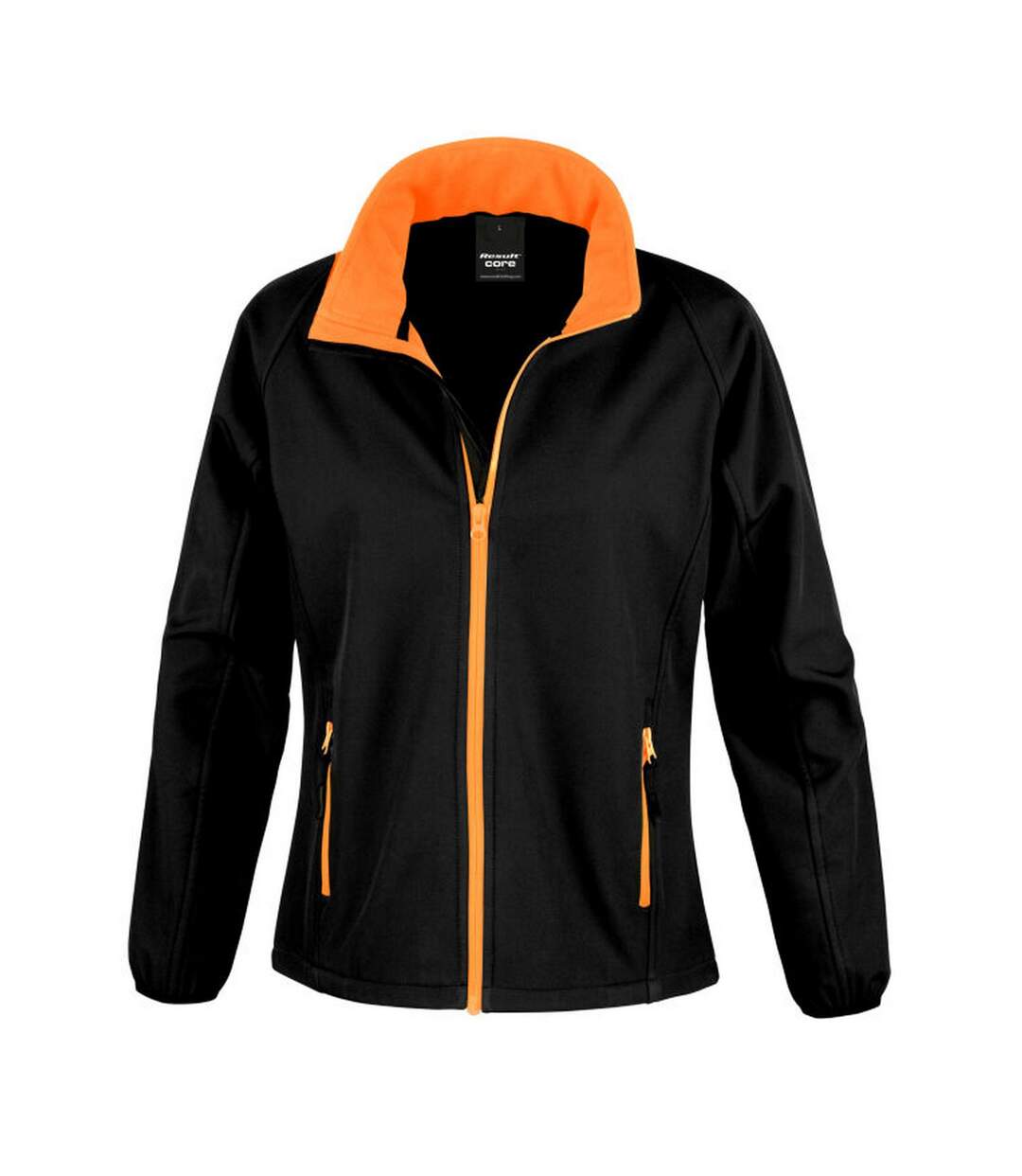 Womens/ladies softshell body warmer black/orange Result