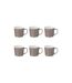 Lot de 6 Mugs en Porcelaine Nature 38cl Taupe-1