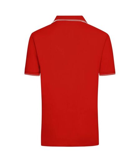 Polo Homme Rouge Blanc James And Nicholson