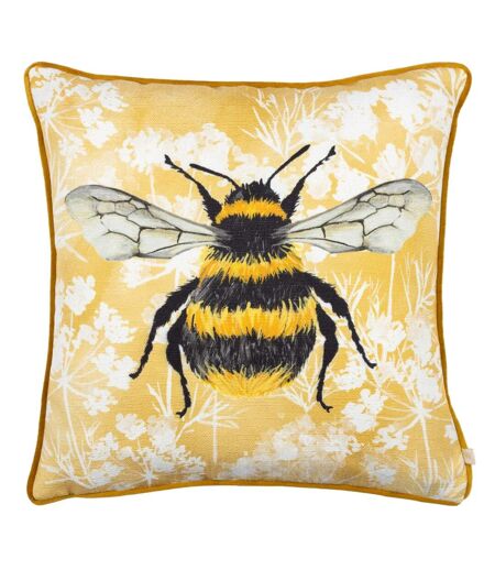 Wylder Manor Piped Velvet Bee Throw Pillow Cover (Yellow) (43cm x 43cm)