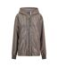 Womens/ladies Metallic Hooded Jacket Purple Puma-1