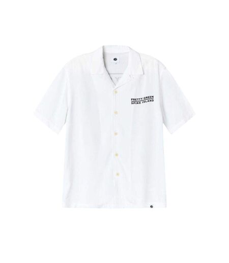 Chemise Manches Courtes Spike Island Homme Blanc Pretty Green
