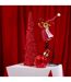 Déco Cône de Noël Sequins 46cm Rouge-3