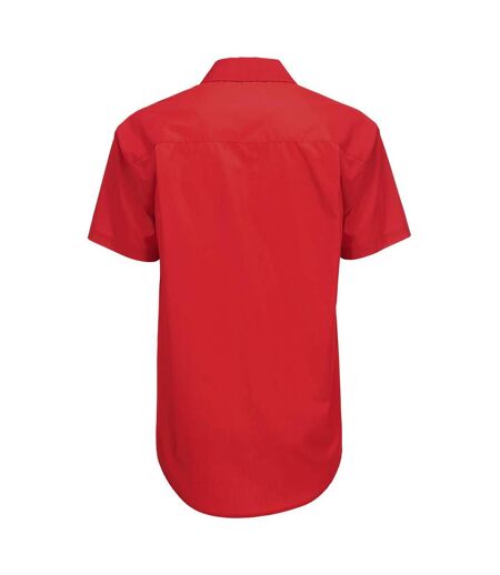 Chemise À Manches Courtes Smart Homme Rouge Profond B&C