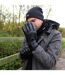 Homme Gants Cuir en Noir | THMO | Doublés Polaire Gants Thinsulate Chaudes-3