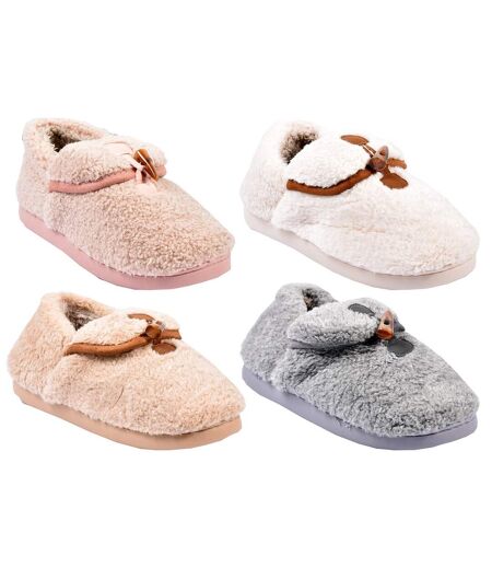 PANTOUFLE Femme Chausson COCOONING MD8697 TAUPE