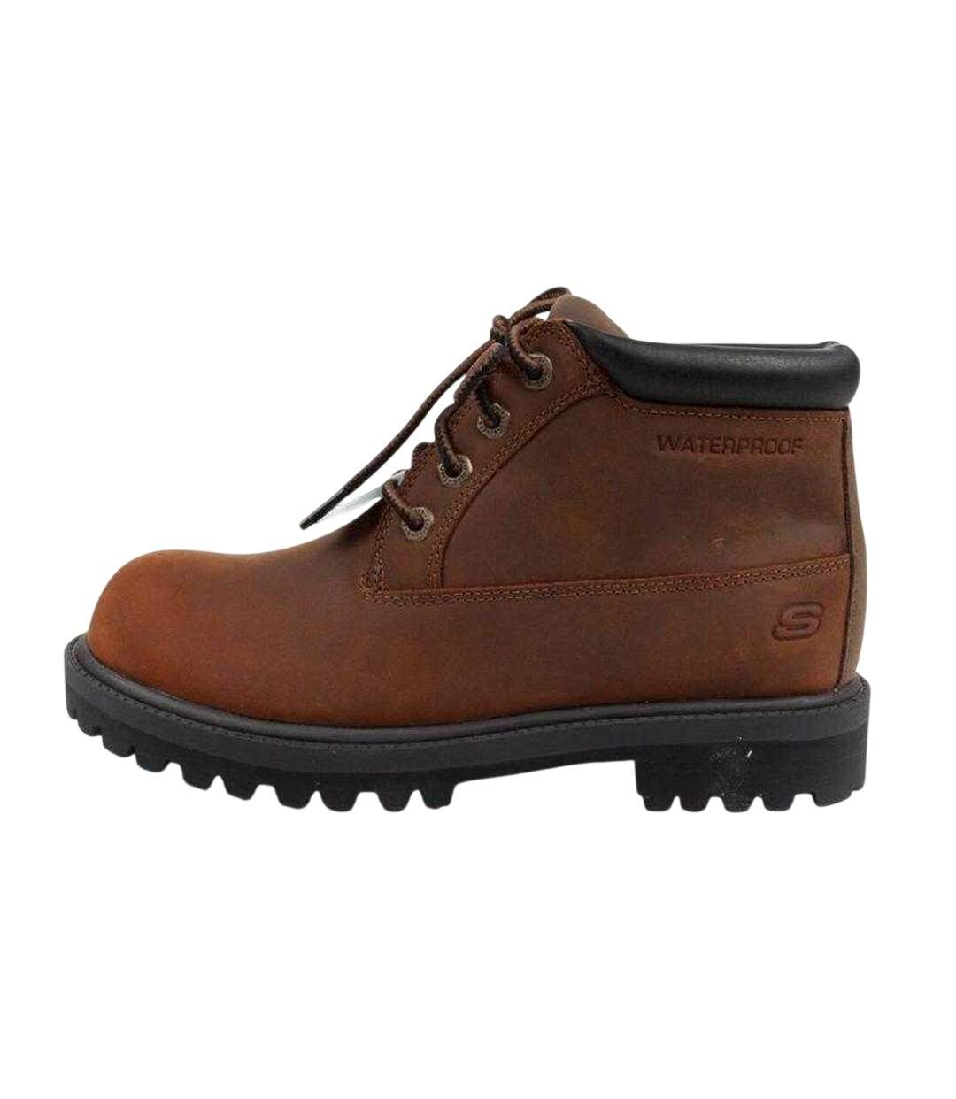 Bottines Homme Marron Foncé Skechers-3