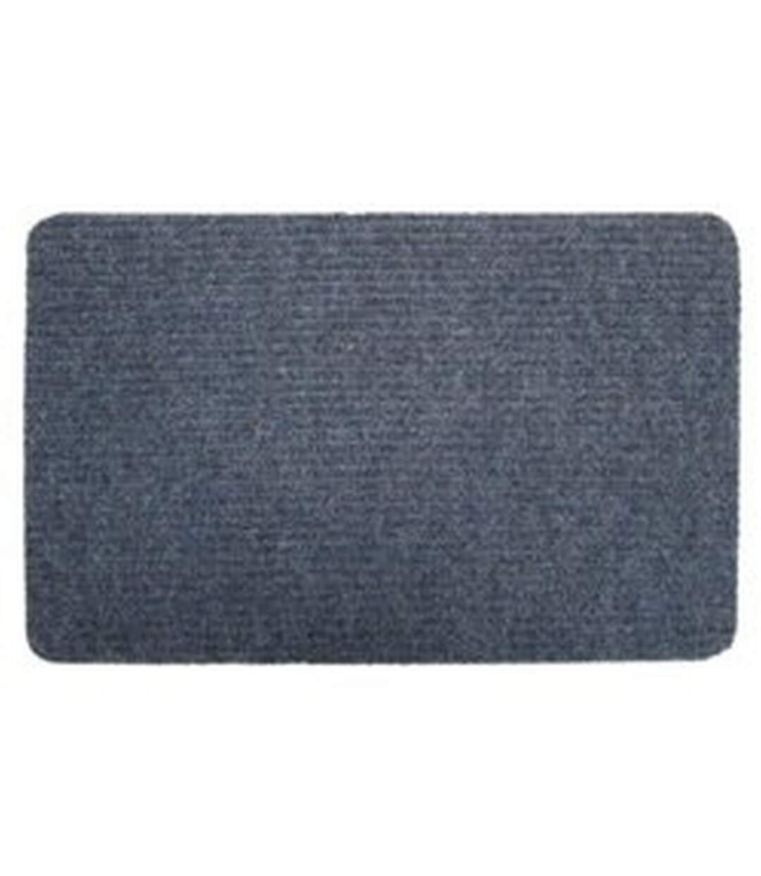 Basic ribbed indoor door mat 40cm x 60cm blue Groundsman-1