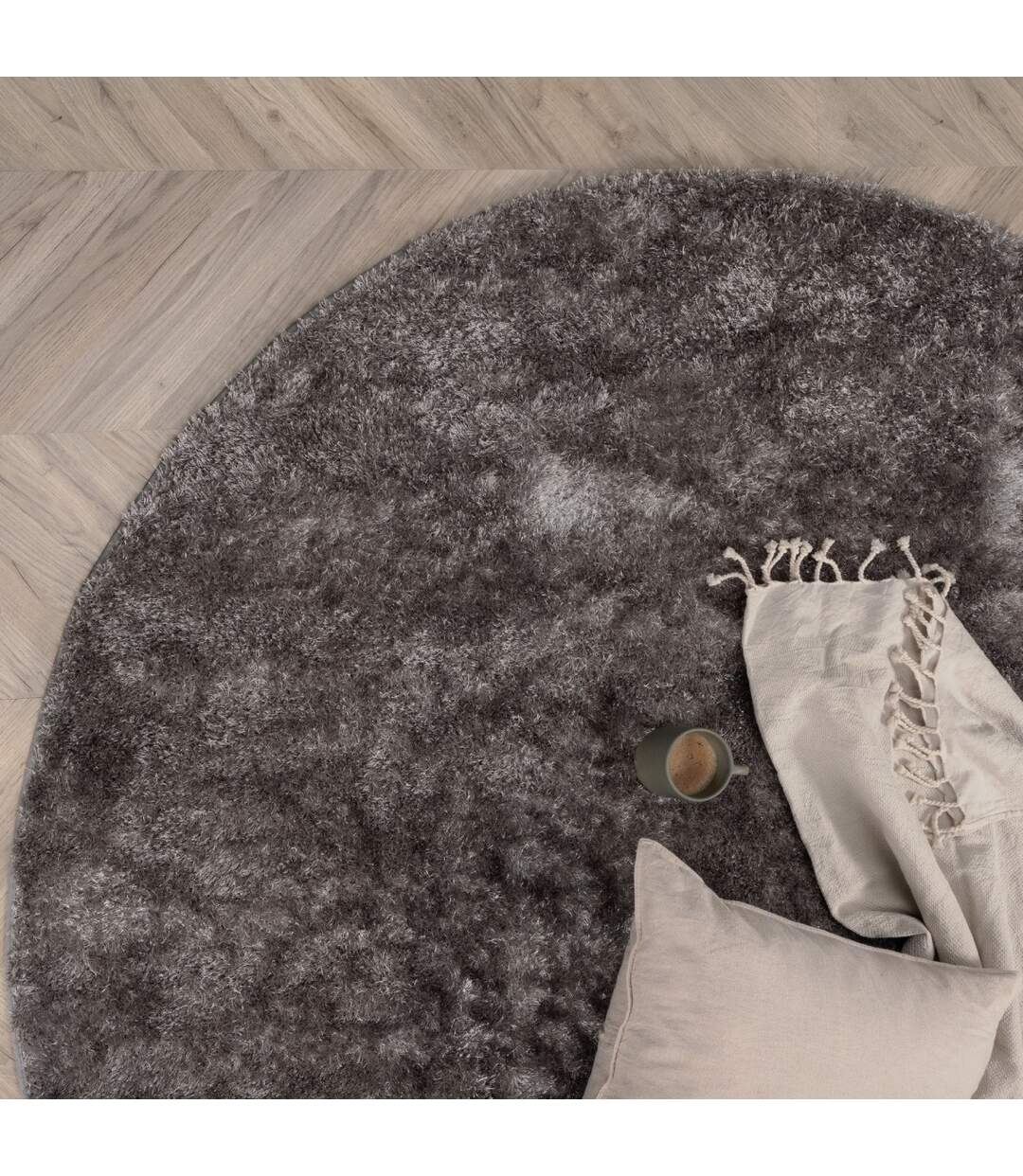 Tapis Rond Mattis 200cm Gris-4