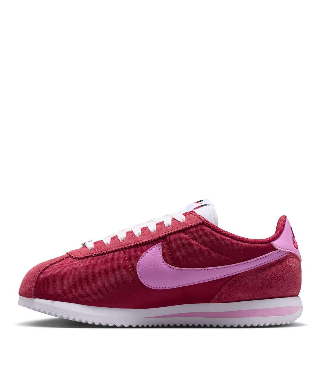 Womens/ladies Cortez Suede Trainers Red Pink Nike-2