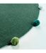 Tapis Rond Enfant Pompomparty 90cm Vert-2