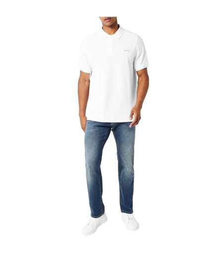 Polo Motif/style Logo Brodé Homme Blanc Slazenger