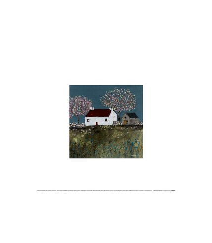 Louise O'Hara - Poster WILD FLOWER & BLOSSOMS (Bleu / Blanc / Vert) (40 cm x 40 cm) - UTPM4660