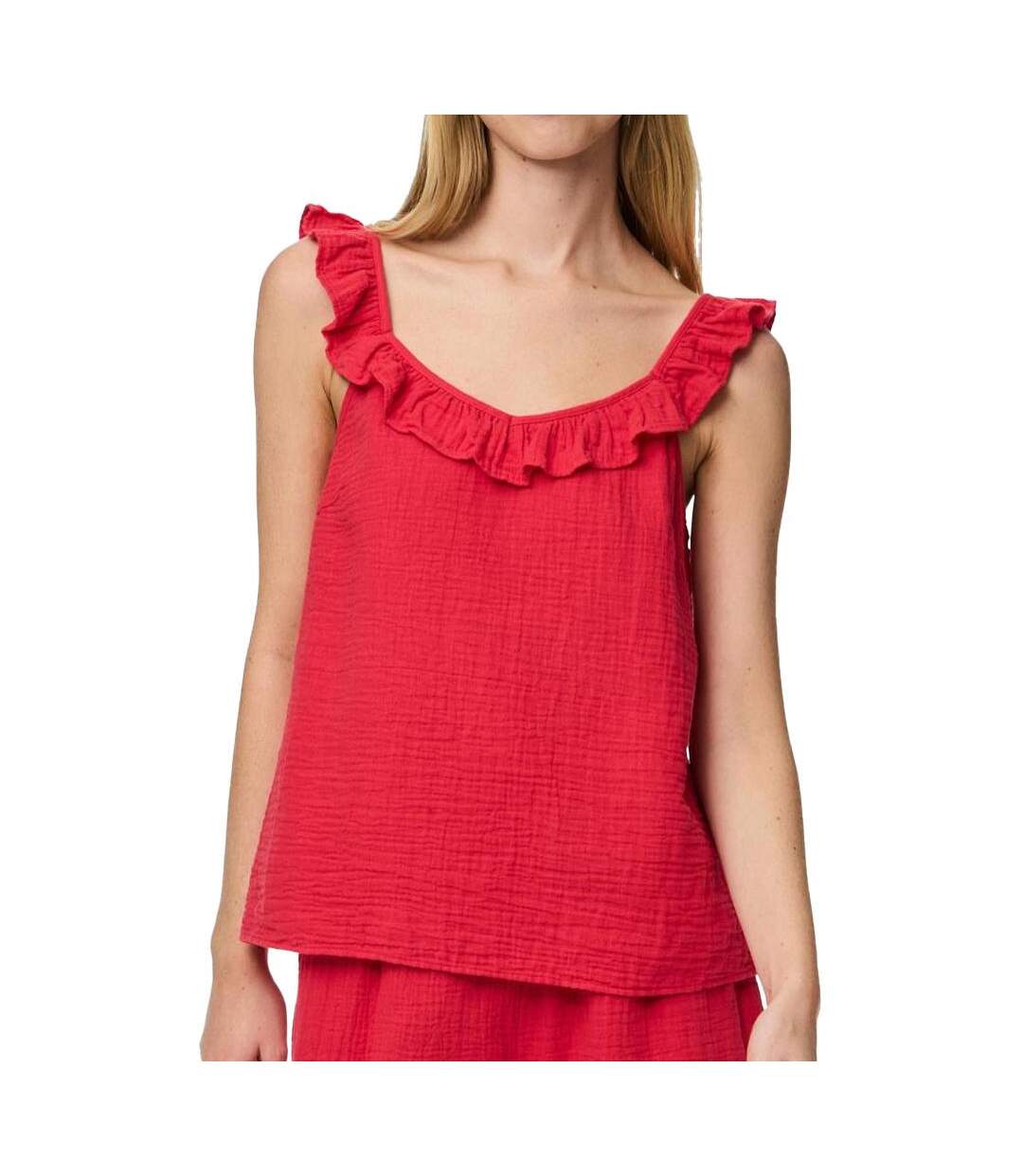Top rouge femme pieces astina-1