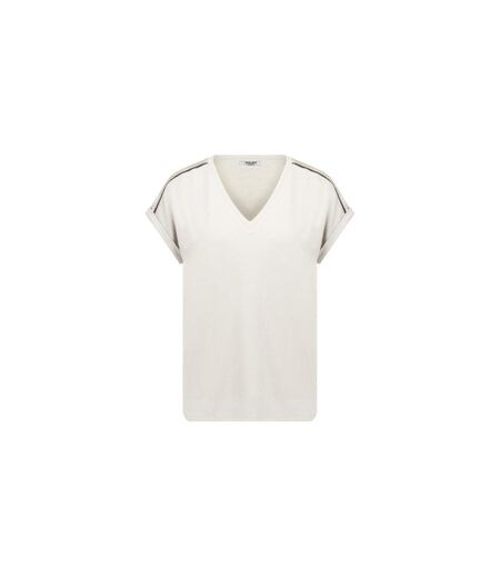 T-shirt femme col V en maille jersey KRIVA