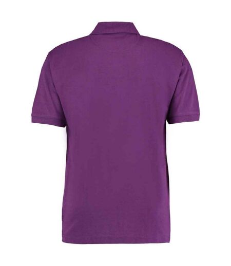 Mens klassic piqué polo shirt dark purple Kustom Kit