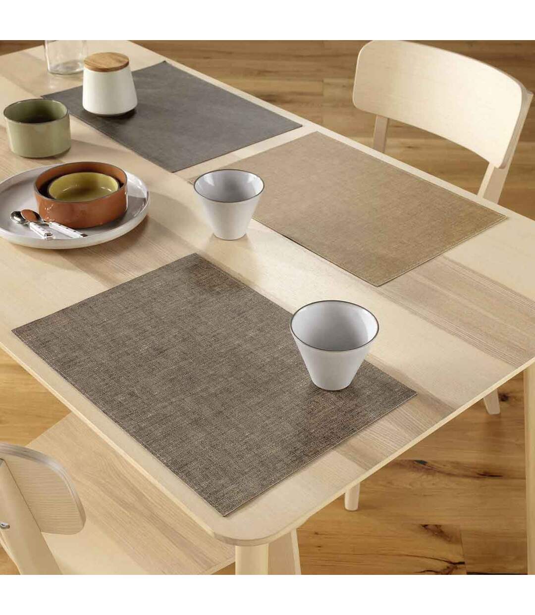 Set de Table Uni Déco Verona 30x43cm Gris-2