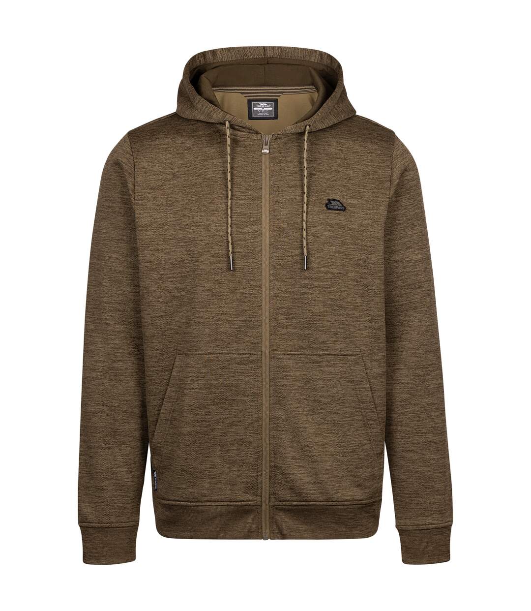 Mens fewston full zip hoodie marshland marl Trespass-1