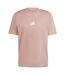 Mens Essential 3 Stripes Single Jersey T-shirt Clay White Adidas-2