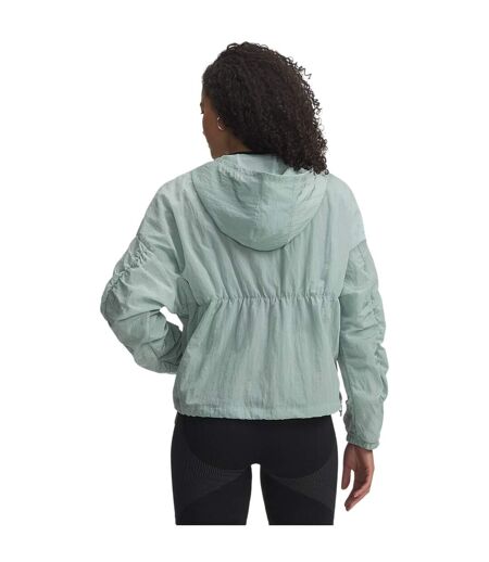 Womens/ladies Rival Woven Lightweight Jacket Blue White Under Armour