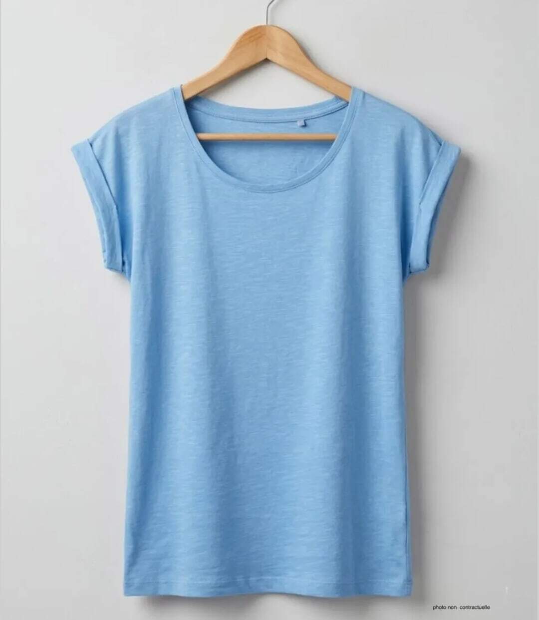 Tee-shirt MAYFLOWER DELHI3 sans manches : fraîcheur azur en coton flammé-2