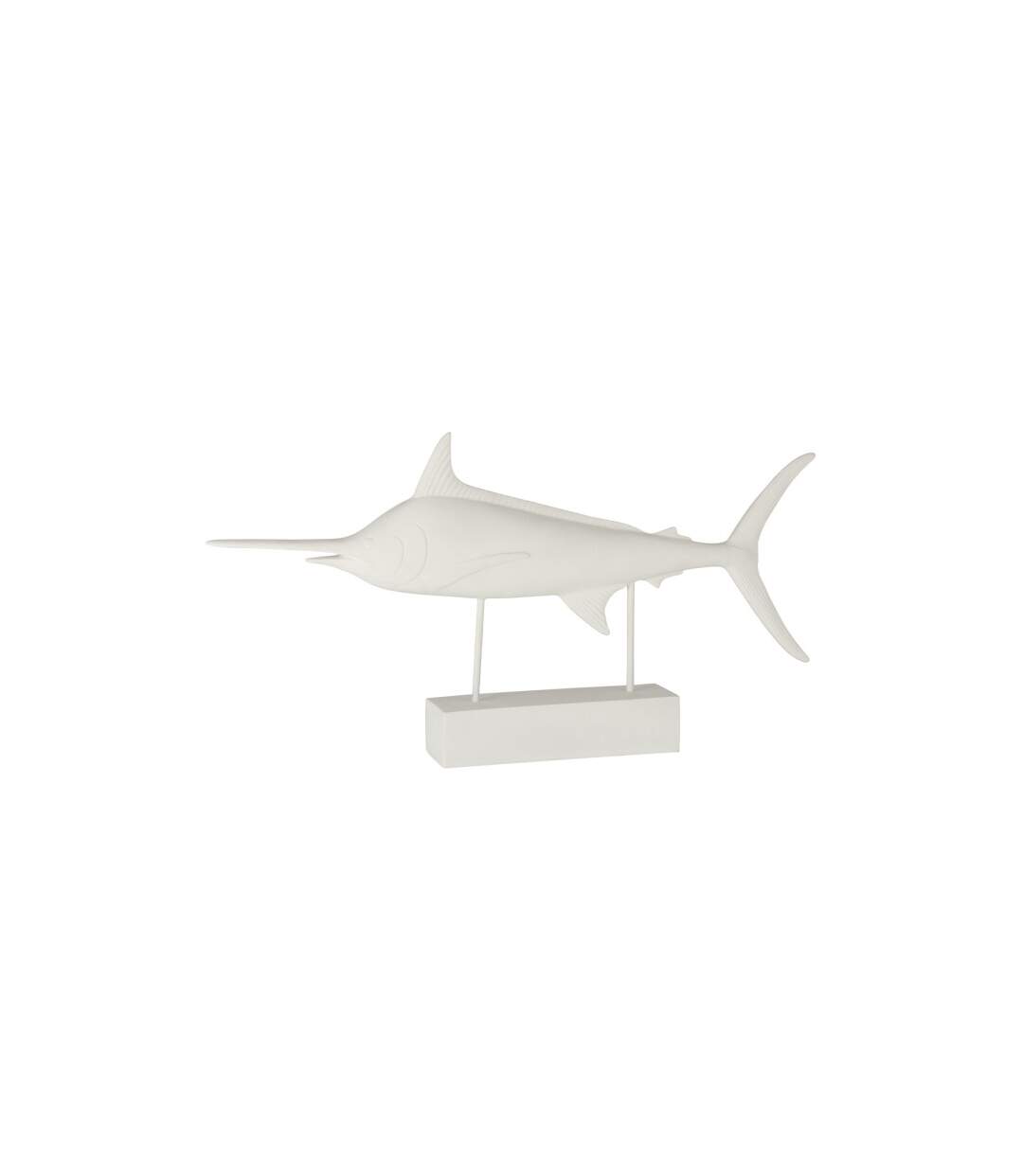 Statue Déco en Résine Espadon 72cm Blanc-1