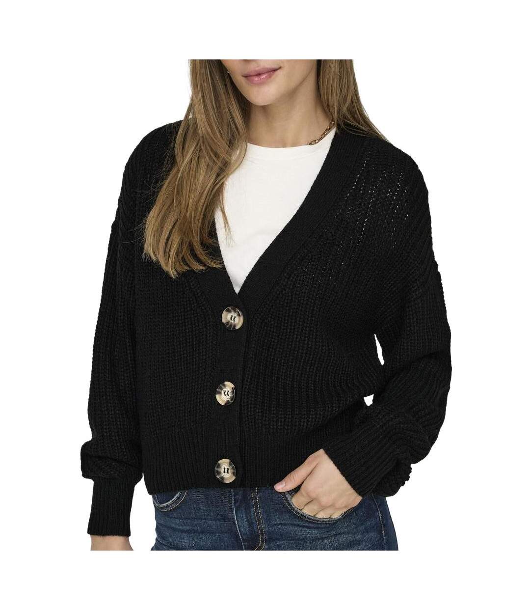 Gilet noir femme jdy justy-1