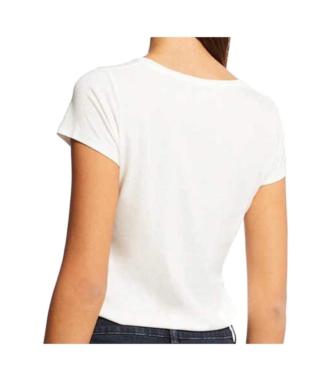 T-shirt Blanc/Vert Femme Morgan Dtoi - S-2