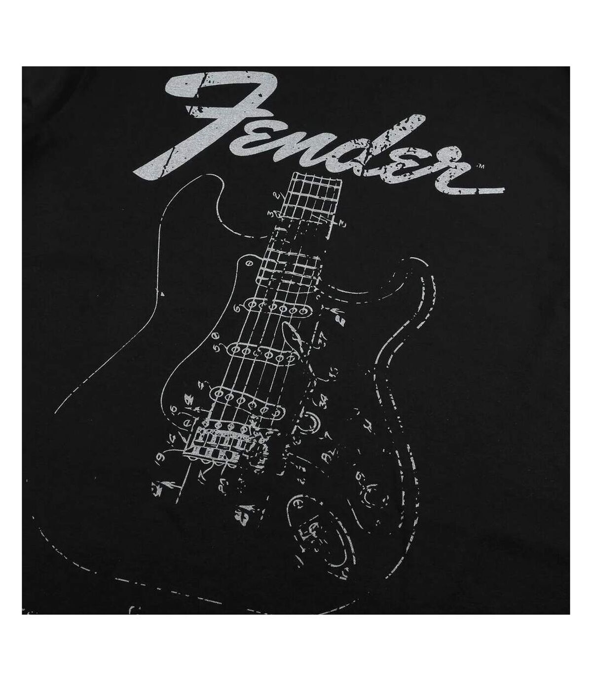 Fender T-Shirt à manches longues Mens Guitar (Noir) - UTTV1110