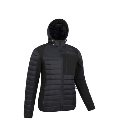 Mens Turbine Ii Softshell Padded Jacket Jet Black Mountain Warehouse