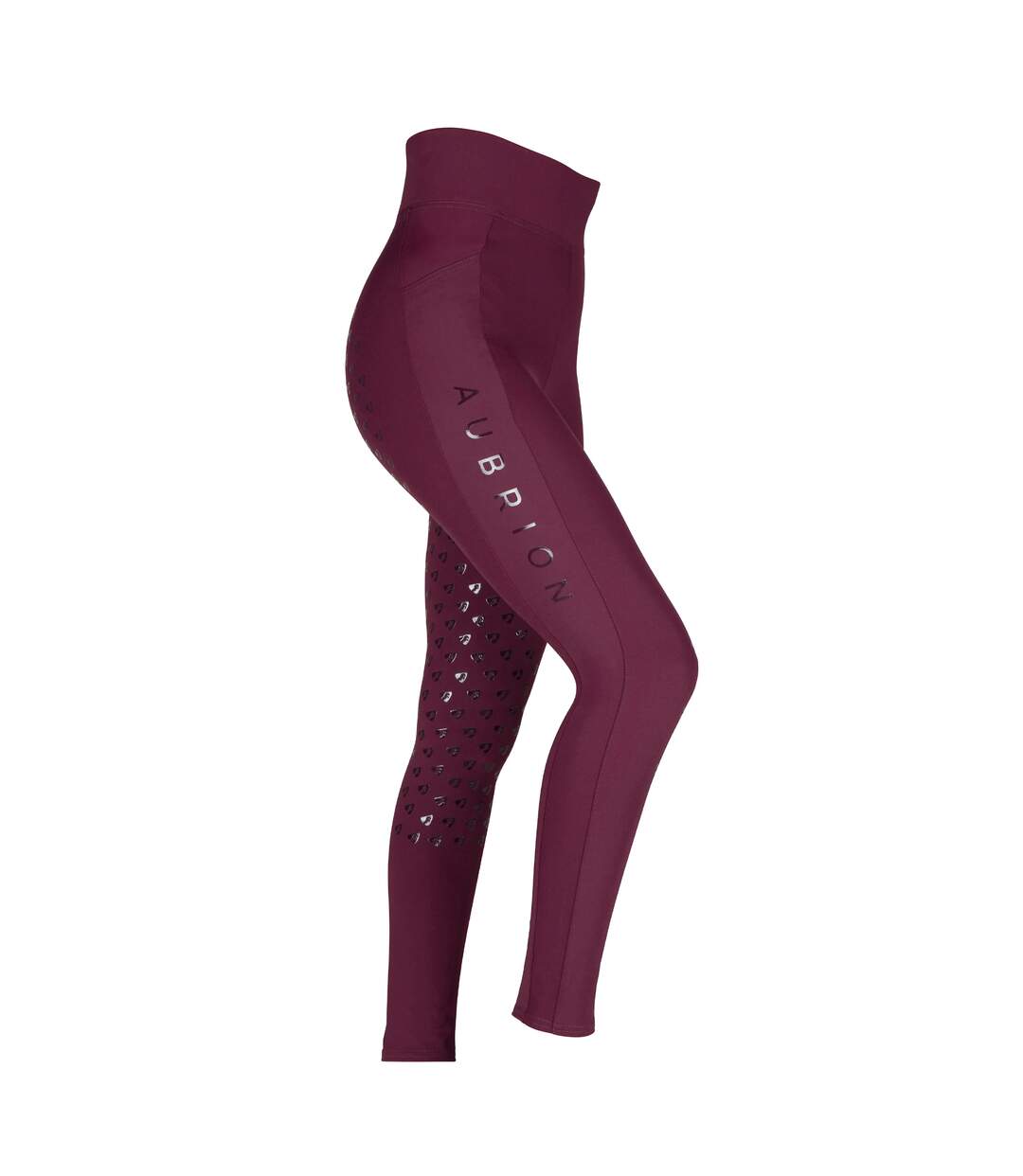 Collant d'équitation eltar femme bordeaux Aubrion-1