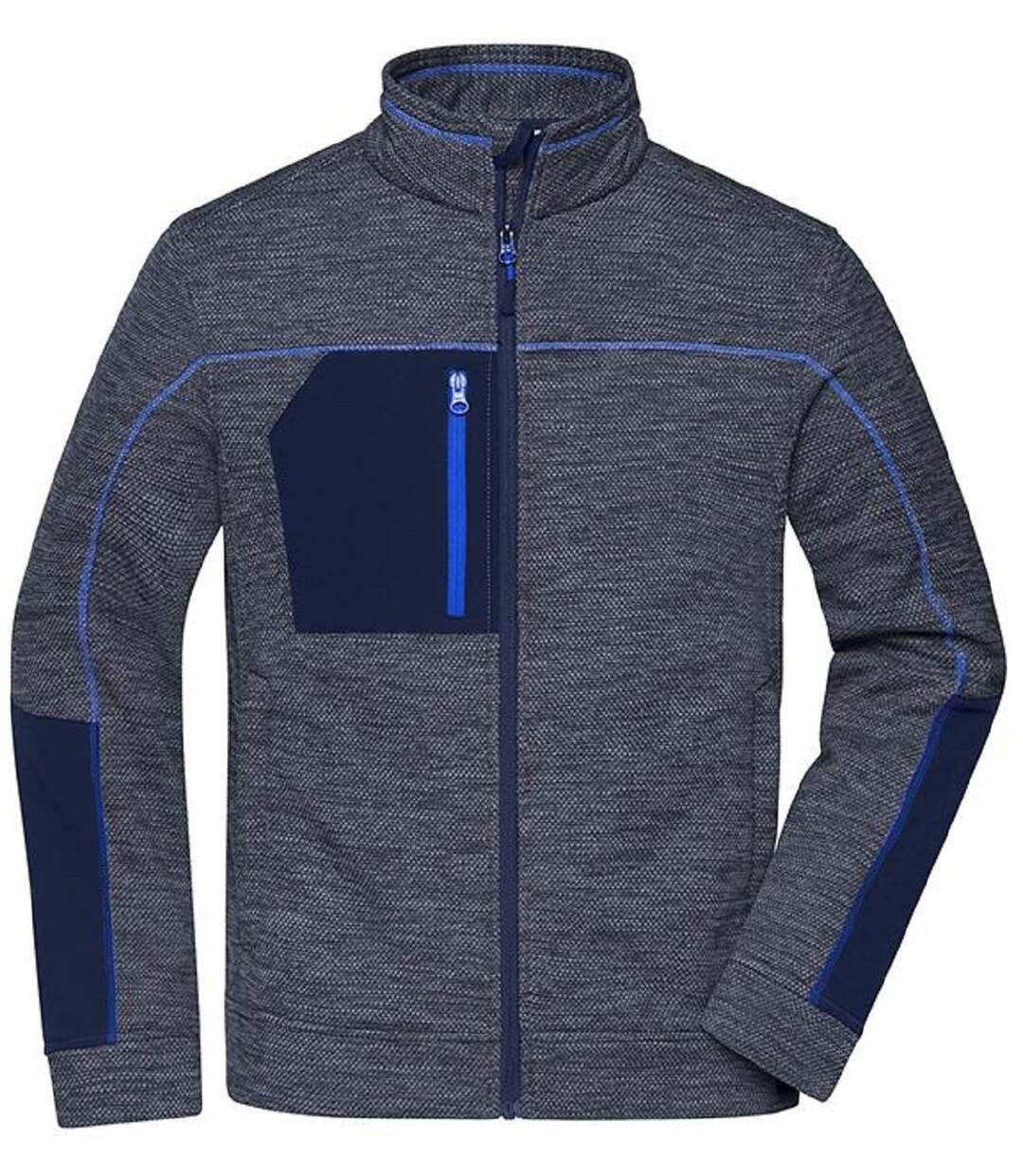 Veste de travail polaire workwear - Homme - JN1818 - bleu marine mélange roi