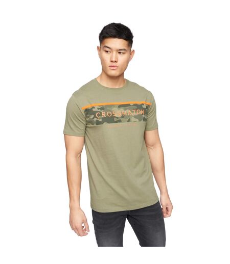 T-shirt neoline homme vert sombre Crosshatch