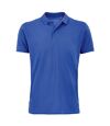 SOLS Mens Planet Pique Organic Polo Shirt (Royal Blue)