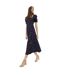 Womens/ladies Spotted Sweetheart Midi Dress Navy Dorothy Perkins-1